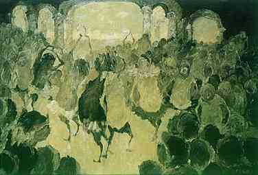 La fête à Villeneuve, 1981 - huile sur toile 130 x 195 cm